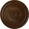Ekena Millwork Trinity Ceiling Medallion (Fits Canopies up to 3"), Hand-Painted Root Beer Crackle, 22"OD x 1 3/4"P CM22TNRBC - alternate 1
